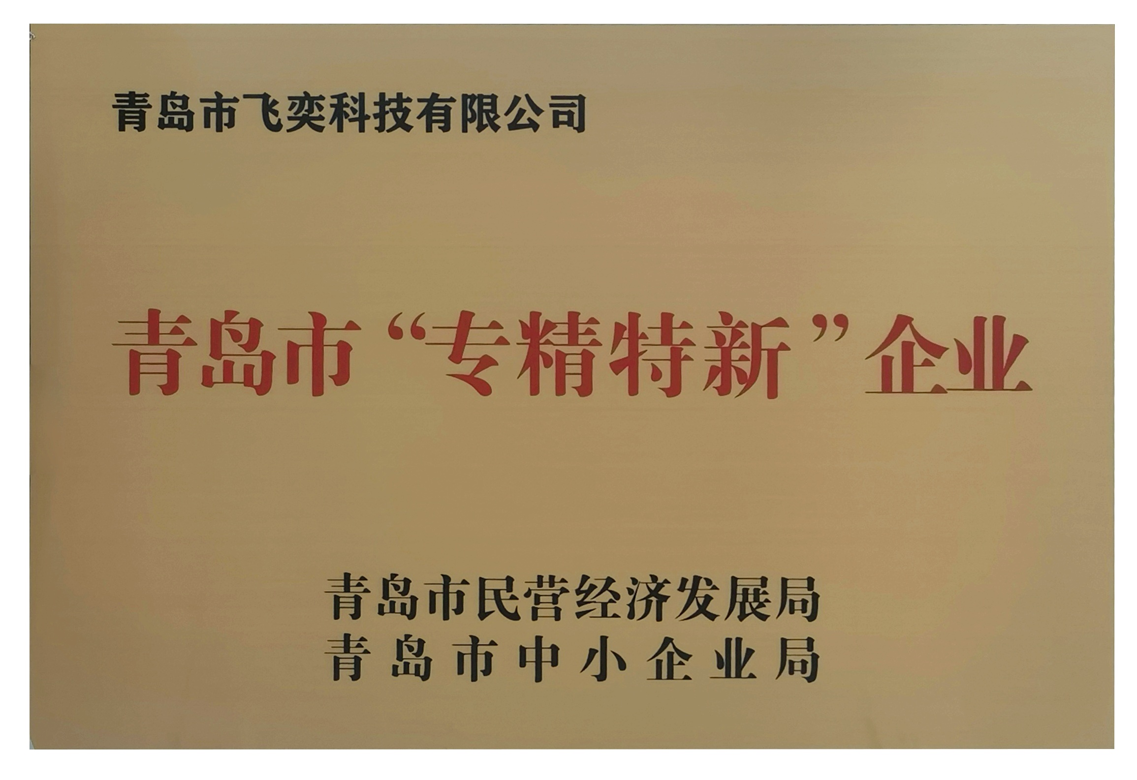 喜訊！飛奕科技獲評青島市“專精特新”企業(yè)
